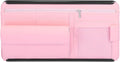 X AUTOHAUX Pink Universal Car Sun Visor Organizer Sunglasses Case Storage Pocket Hook and Loop Tape ABS PU Leather for SUV RV Truck