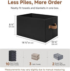 StorageWorks Storage Bins for Shelves, Closet Organizers and Storage Baskets, Fabric Clothes Organizer, Foldable Laundry Bask