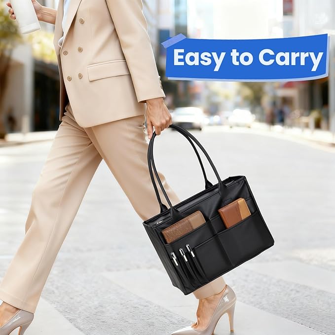 File Tote Bag, Portable File Organizer Box Hanging Filing Box Desktop File Folder Document Storage Organizer with Pockets and
