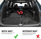 LASFIT Cargo Mat for Toyota Grand Highlander 2026 2025 2024 (Include Hybrid), All Weather TPE Custom Fit Rear Trunk Mat For Grand Highlander Accessories, 2026-2024 Grand Highlander Cargo&Backrest Mats