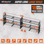 2-Pack Large Power Tool Organizer Wall Mount,Heavy Duty Cordless Tool Organizer with 18 Drill Holder,600 Lbs Capacity 3-Layer