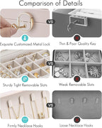 Vlando 2-Layer Jewelry Box,Valentines Day Gifts for Her Jewelry Organizer for Women Removable Jewelry Tray for Earrings Neckl