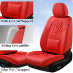 Coverado Seat Covers, Car Front Seat Covers with Backrest, Nappa Leather Car Seat Protectors,Waterproof &Breathable,Anti-Slip