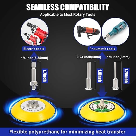 133 PCS Sanding Disc Drill Polishing Kit Sanding Attachment, 3 Inch Wet Dry Headlight Restoration Kit, Hook and Loop Sandpape