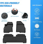 Nilight TPE Floor Mats for Chevy Bolt EUV 2022 2023 2024, All Weather Custom Fit Heavy Duty Floor Liners