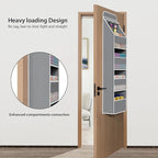 Univivi 5-Shelf Space Saving Door Storage Over Door Hanging Organizer with 4 Large Capacity Roomy Pockets Closet Cabinet Wall