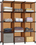 HOMIDEC Closet Organizer, 12-Cube Closet Organizers and Storage, Cube Storage Organizer for Kids, Closet, Bedroom, Bathroom, 