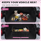 Car Trunk Organizer, 72L Large Capacity Waterproof Auto Storage Organizer with Non-Slip Bottom Strips, Collapsible Cargo Organi