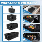 Sposuit Trunk Organizer with Insulated Leakproof Cooler Bag, 98L Collapsible Car Storage Large Trunk Organizer for Car SUV