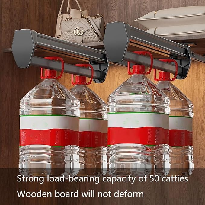 Pull Out Valet Rod for Pants Hangers, Top Mounted Adjustable Sliding Closet Rail, Made of Aluminum Alloy, Smooth Pull-Out, He