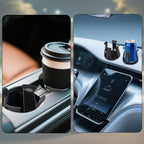 4pcs Car Cup Holders Insert, Self-Adhesive Automotive Cupholder Expander Wiggle Free Design Easy to Use Automotive Interior Roaster Accessories for Fixing Water Cups and Drinks (Black)