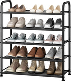 STO STO 5-Tier Shoe Rack with Sturdy Mesh Shelves, Heavy Duty Metal Shoe Organizer for Entryway, Closet, Garage, Front Door, 