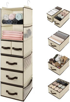 GRANNY SAYS Hanging Closet Organizers and Storage 6 Shelves, Closet Hanging Organizer with 5 Drawers, 6 Side Pockets Hanging 