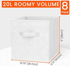 Criusia Storage Cubes - 11 Inch Heavy Duty Fabric Storage Bins for Shelves Closet Cube Organizer - 8 Pack Collapsible Cube St