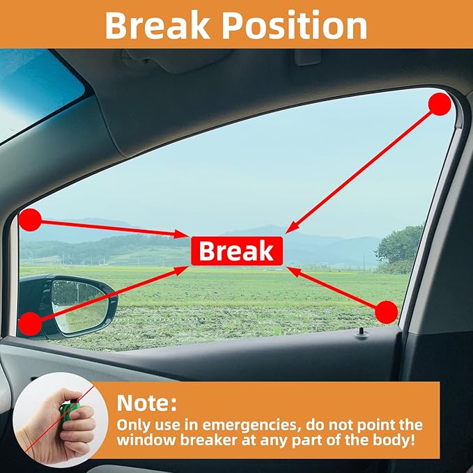 16Pcs Car Window Breaker Key Chains, Portable 3 in 1 Glass Breaker/Seat Belt Cutter/Survival Whistle, Safety Emergency Escape