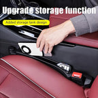 2 Pack Upgrade TPU Universal Dual Car Seat Gap Filler with Hooks, 4 in 1 Black Car Gap Plug Seat Fillers with Hook Odorless for Cars SUV, Console Side Gap Storage Organizer with Charge Cable Hole