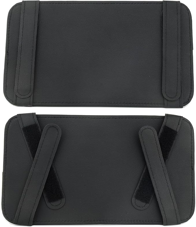 Leather Car Sun Visor Organizer for Or Truck, Sunglasses Holder, Cards Sleeve Pockets Organizer,Visor Document Holder for Car Registration License, Drving License, Insurance, Cards, Pen, Key