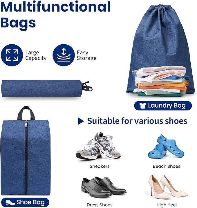 Compression Packing Cubes for Travel, Lightweight Vacation Travel Essentials, Travel Accessories for Suitcase Organizer Bags 