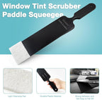 Gomake Window Tint Tools Bulldozer Squeegee Scrubber Paddle Squeegee Long Handle Tinting Tool for Front & Back Rear Window Film Auto Flat Glass Cleaning (Style A)