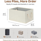 StorageWorks Storage Baskets for Shelves, Fabric Storage Bins, Closet Organization and Storage Basket, Foldable Organizer Bin