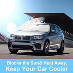 Front Windshield Sun Shade Foldable Car Front Window Sun Shade Windshield Shade Custom Fit for 2014-2018 BMW X5 Block UV Rays Heat Keep Car Cooler