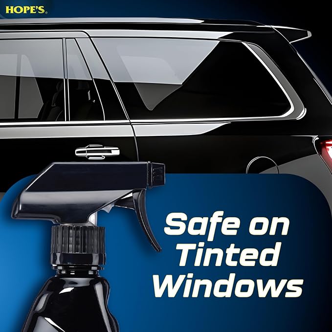 HOPE'S Perfect Glass Automotive Glass Cleaner - Streak-Free, Tint Safe Car Cleaner for Glass, Acrylic, Windows, Mirrors, Wind