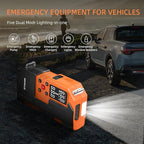 Jump Starter with Air Compressor 4000A Portable Battery Pack 10000mAh Power Bank Emergency SOS LED Light 22-Cylinder 150PSI