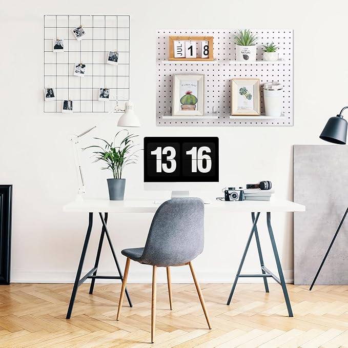 Lineshading 4 Pcs Pegboard Shelves, 10 x 4 Inch Metal Shelf Brackets Pegboard Tray Accessories Wall Organizer for Craft Room 