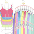 TomCare 360° Swivel 2 Pack Tank Top Hanger and 2 Pack Leggings Organizers Space Saving Sport Bras Organizer Metal Yoga Pants 