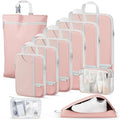Percover Compression Packing Cubes 10-Piece Set, Packing Cubes Compression for Travel with Toiletry Bag, Laundry Bag & Shoe B