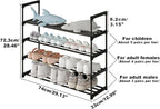 Calmootey 4-Tier Shoe Rack, Tall Large Capacity 20 Pairs Shoes Storage Organizer, Stackable Wide Shoe Shelf for Entryway, Hal