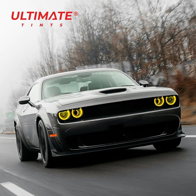 VViViD+ Ultimate Headlight Taillight Tint Vinyl Wrap (12" x 7ft, Yellow Tint)