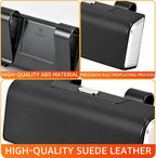 Car Sunglasses Holder for Sun Visor, Button Leather Eyeglass Hanger and Interior Storage Box
