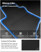 KIWI MASTER Floor Mats for 2014-2020 Nissan Rogue, OEM Replacement 999E1-G2000, All Weather Car Mats, Custom Fit TPE Floor Liners, Front & Rear 2 Row, Black