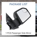 JDMSPEED Passenger Side View Mirror Power Heated LED Signal Textured Black Right Compatible with 2015-2020 Ford F150 With Bli