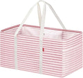 LHZK Standing Extra Large Utility Tote Bag with Metal Wire Frame and the Sides Rinforced, Extra Large Tote Bag with Handle,