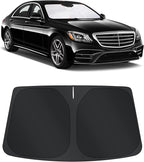 TINGLU Sun Shade for Mercedes Benz GLC 2016-2022 Accessories Windshield Sun Shade Window Shade UV Rays Protection Sun Visor Cover with Steering Wheel Sunshade Storage Bag