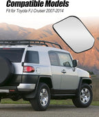 Passenger Side Heated Mirror Glass Fit For Toyota FJ Cruiser 2007 2008 2009 2010 2011 2012 2013 2014, Right Rearview Mirror with Blind Spot and Backing Plate