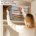 Homsorout Large Storage Bins with Lids - 4 Pack Foldable Decorative Organizers with Clear Windows & Handles, Cube Storage Org