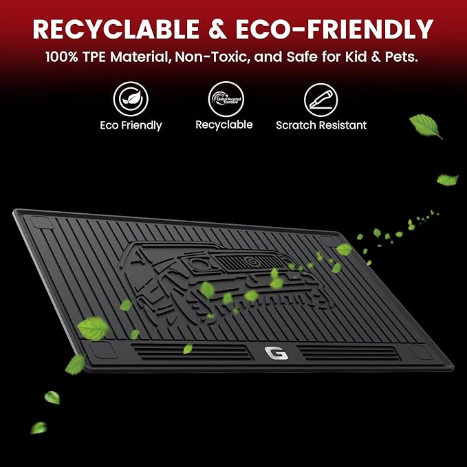 LASFIT Cargo Mat for Mercedes Benz G Class G550 / G580 / G63 AMG SUV 2026 2025 2024 2023 2022 2021 2020 2019, All Weather TPE Custom Fit Cargo Liner for G Class Trunk Mat, Black