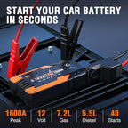 S ZEVZO Jump Starter 1000A Peak Portable Jump Starter for Car (Up to 7.0L Gas 5.5L Diesel Engine) 12V Auto Battery Booster