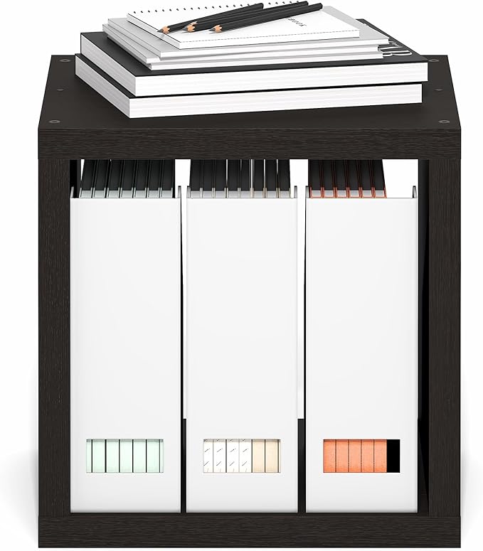 Furinno Cubicle Book Shelf, Stackable Bookshelf, Cube Storage Organizer Bookcase with Open Back, Extra Thick, 15.8" x 15.8" x