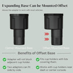 Swigzy Extra Wide Car Cup Holder Expander - Made for Yeti 14oz & 46oz Rambler, Hydro Flask 24oz Mug, RTIC 36oz Bottles - Adap