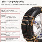 1 Pcs Tire Snow Chain, Snow Chain Car Anti Slip Tire Chains Anti Skid Tire Snow Chains for Car SUV Trucks (S 165-195mm)