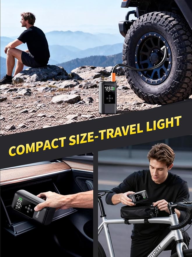 6000A Jump Starter with Air Compressor Battery Jumper Starter Portable 10-in-1 Car Jump Starter Portable 12V Jump Box with