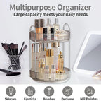 Asayuee 360 Rotating Makeup Organizer for Vanity,Bathroom Countertop Organizer,Spinning Perfume Organizer&Vanity Organizer(Gr