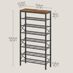 YATINEY 8 Tier Shoe Rack, Shoe Storage Organizer, Large Capacity Shoe Shelf Holds 32 Pairs of Shoes, Sturdy and Stable, for E