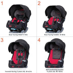 Baby Trend Cover Me™ 4-in-1 Convertible Car Seat, Scooter – Built-in Canopy, 4-Stage Growth System, Plush Comfort Padding, Mu