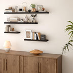 BGMG Wood Floating Shelves 48 inch, Wide Rustic Wooden Wall Shelves for Bathroom Living Room Bedroom Kitchen Farmhouse Set of