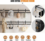 OYREL Shoe Rack 5 Tier Shoe Racks Organizer 20-25 Pairs Shoes Rack for Closet Entrance Shoe Storage Organizer with Hooks and 